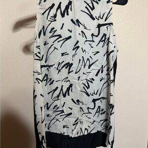 Kaileigh Black and White Abstract Top